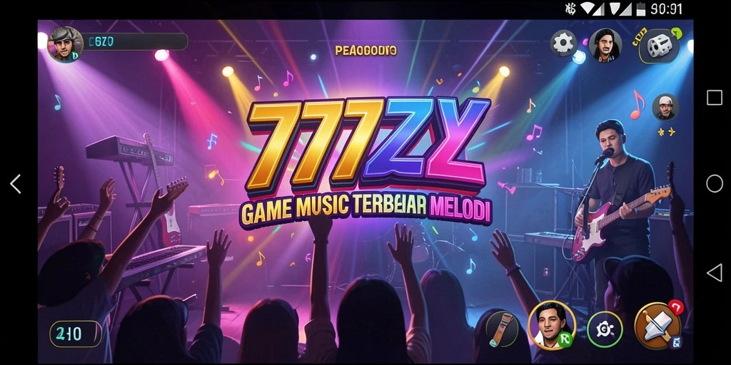 Screenshot gameplay menunjukkan aksi seru dalam permainan musik.