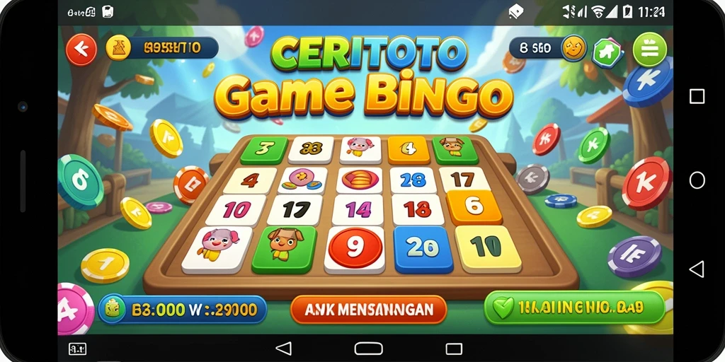 Tampilan menarik dari gameplay Bingo di CERITOTO.