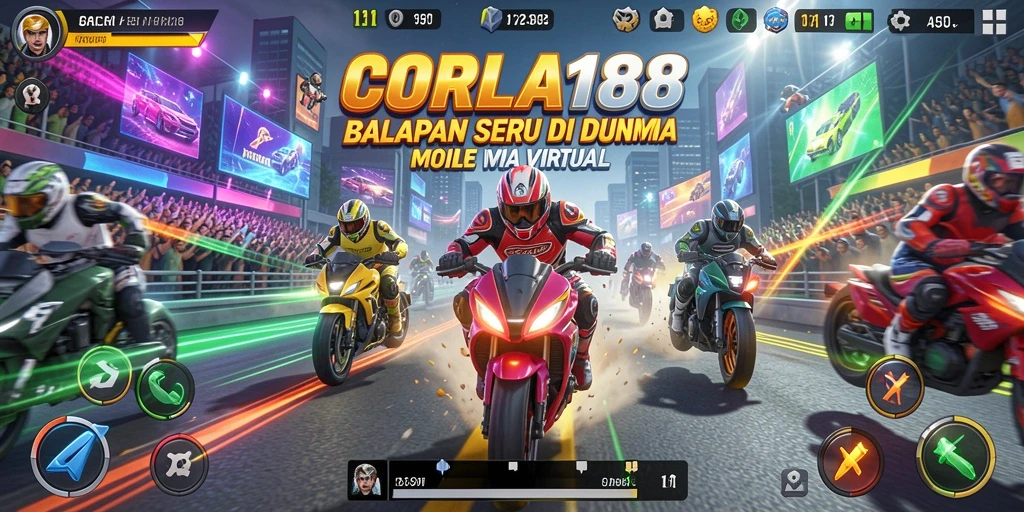 Gameplay CORLA188 dengan balapan yang menegangkan dan seru.