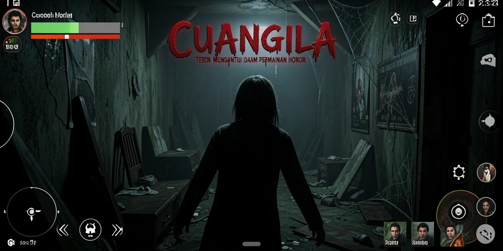Gameplay menegangkan CUANGILA dengan suasana yang mencekam dan penuh ketegangan.
