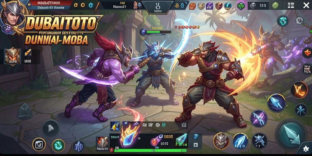 Gameplay seru dalam DUBAITOTO dengan aksi bertarung tim.