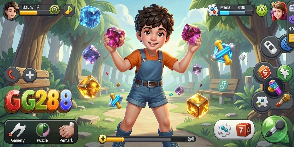 Tampilan gameplay GG288 yang penuh warna dan menarik.