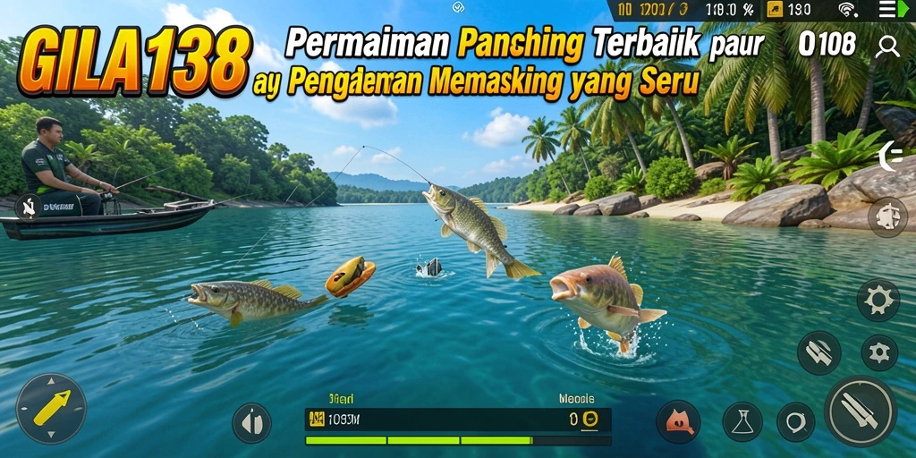 Screenshot gameplay GILA138 menampilkan aksi seru saat memancing.