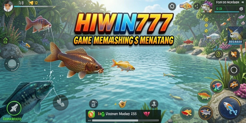 Tampilan gameplay menakjubkan dari HIWIN777 saat memancing.