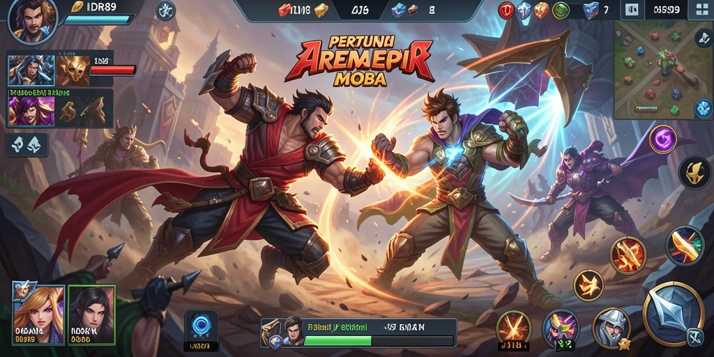 Gameplay seru dalam IDR89 dengan pertarungan epik di arena MOBA.