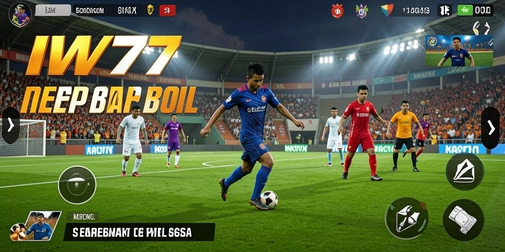 Tampilan gameplay <strong>IW777</strong> yang dinamis dan seru dalam pertandingan sepak bola.