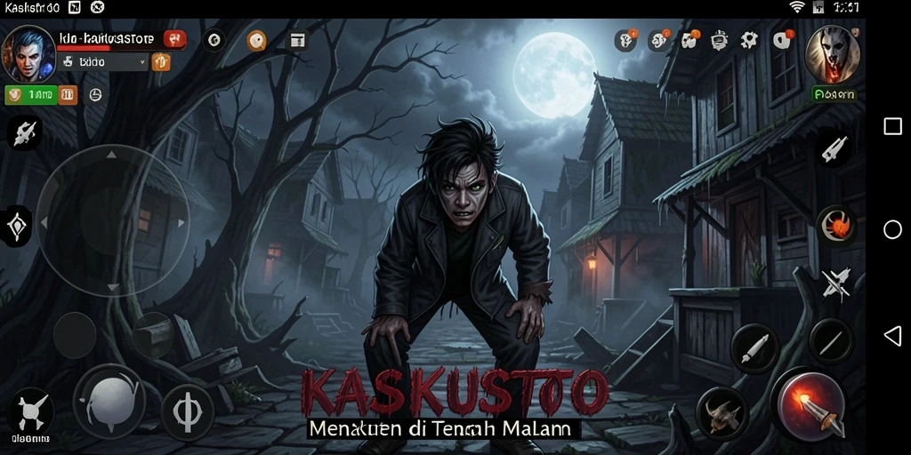 Tangkapan layar gameplay KASKUSTOTO dengan suasana Horror yang mendebarkan.