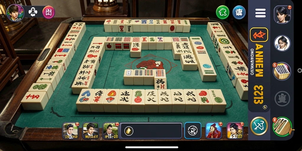 Screenshot utama MAMEN123 menampilkan gameplay Mahjong yang menarik.