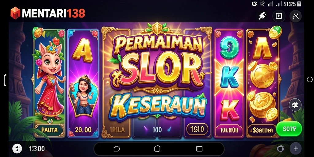 Screenshot gameplay MENTARI138 menampilkan mesin slot yang menarik dan penuh warna.