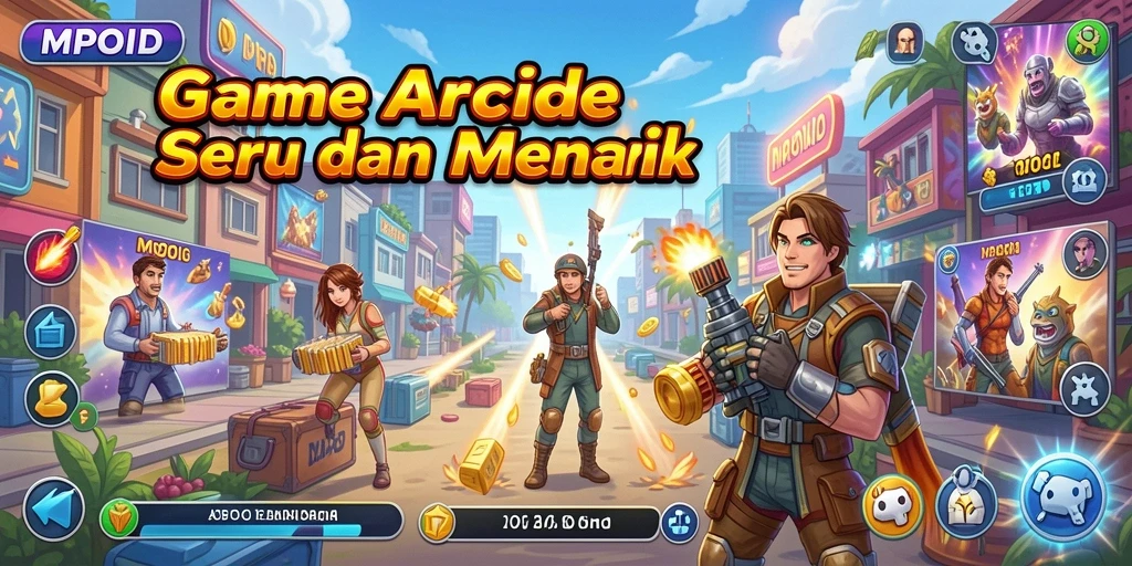 Screenshot MPOID menampilkan gameplay Arcade yang seru dan mendebarkan.