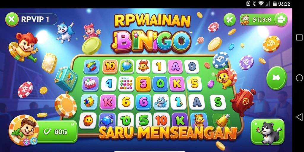 Screenshot utama RPVIP1 menampilkan gameplay seru Bingo yang mengasyikkan.