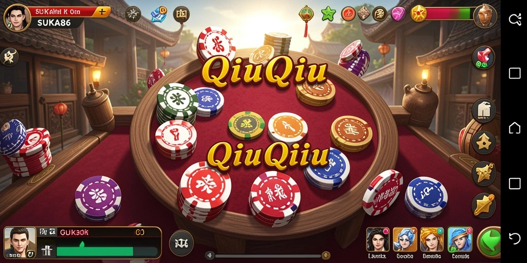 Tampilan gameplay menarik dari SUKA86 saat bermain QiuQiu.