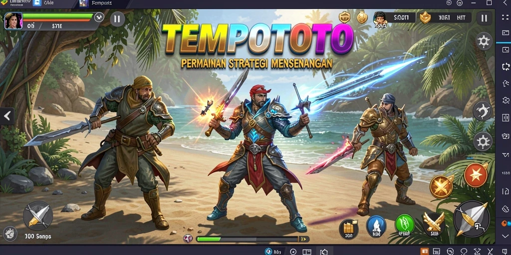 Tampilan gameplay TEMPOTOTO yang menarik dan dinamis.